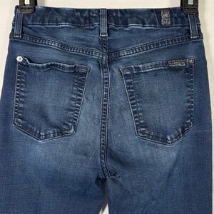 Seven 7 For All Mankind The High Waist Skinny Darkk‎ Wash Jeans Women's Size 24
